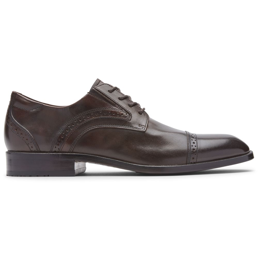 Rockport Canada Total Motion Office Cap Toe - Mens Oxfords Dark Brown (HEA189036)